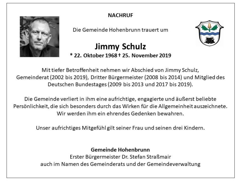 Nachruf Jimmy Schulz